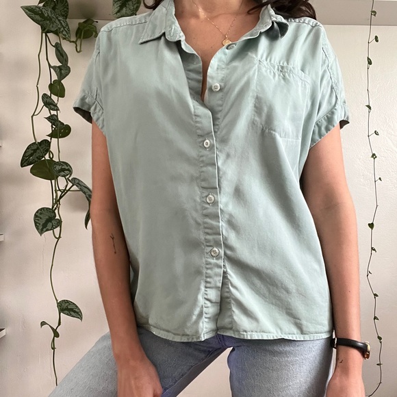 Roamers & Seekers Sage/Mint Green Short Sleeve Button Down - Picture 2 of 5